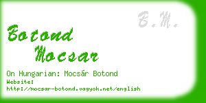 botond mocsar business card